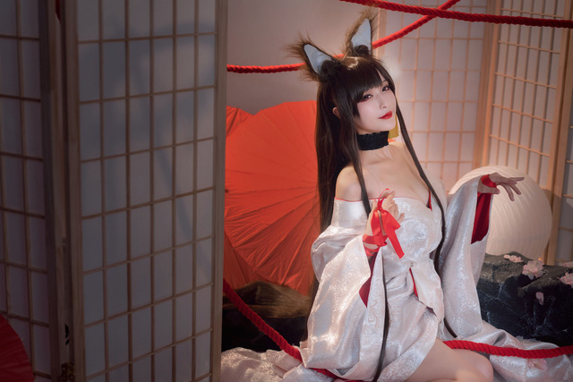 Game thủ ngẩn ngơ ngắm gái xinh cosplay mỹ nữ Akagi lấp ló vòng một trong Azur Lane - Ảnh 11.