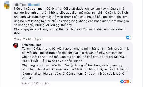 Nam Thư đáp trả 1 tràng và khẳng định 1 câu chắc nịch khi bị đồn xoá bình luận công kích trong vụ lùm xùm NS Hoài Linh - Ảnh 2.