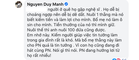 Duy Mạnh tiếp tục khẳng định bị Phi Nhung gài, ẩn ý bố mẹ Hồ Văn Cường bị dẫn dắt - Ảnh 7.