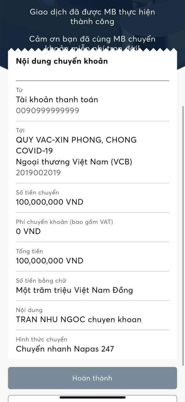 Nữ diễn viên hứa tặng quỹ vaccine 20 triệu/1 bàn thắng của tuyển Việt Nam, cuối cùng chuyển nóng con số khiến cả MXH ngỡ ngàng - Ảnh 2.