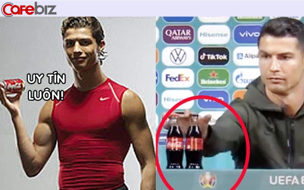 Ronaldo từng quảng cáo cho Coca-Cola trước khi thẳng tay dẹp 2 chai nước ngọt, khiến hãng mất 4 tỷ USD - Ảnh 1.
