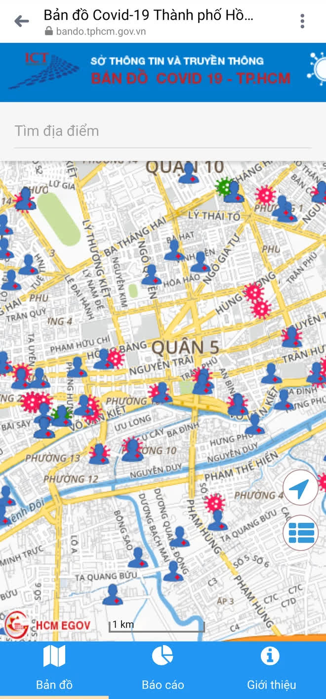 Bản đồ COVID-19 tại TP.HCM: Theo dõi địa điểm đang bị phong toả, cách ly và có ca dương tính một cách nhanh chóng, chính xác - Ảnh 2.