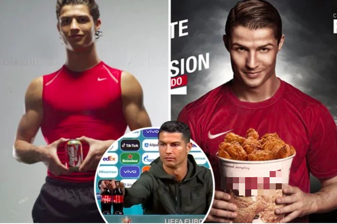 Ronaldo nói đạo lý healthy bị dân tình bóc mẽ: Kiếm hàng nghìn tỷ đồng nhờ quảng cáo sản phẩm không lành mạnh, từ nước có ga, gà rán đến máy rung tạo 6 múi - Ảnh 5.