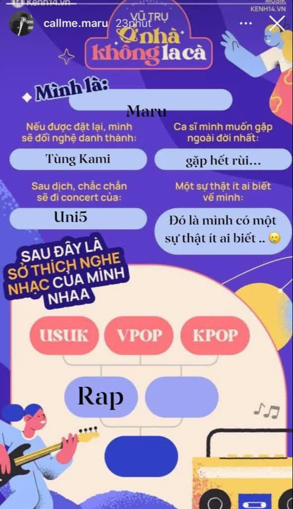 Ngọc Trinh, Phí Phương Anh và dàn sao Vpop ở nhà chơi template cực cool, biết hết gu nhạc cùng nhiều funfact thú vị khác, bạn chơi cùng không? - Ảnh 10.