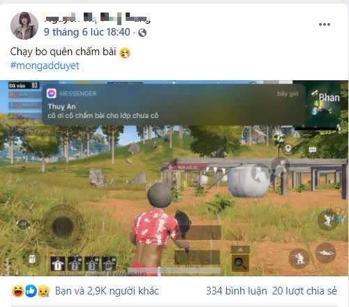 Mải chơi game quên cả chấm bài, cô giáo “game thủ” xinh đẹp khiến CĐM dậy sóng vì tin nhắn của học sinh - Ảnh 1.