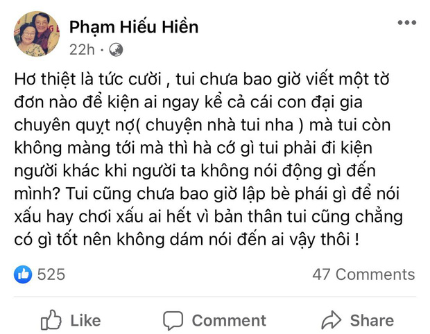 Lên tiếng về nhóm chat Nghệ sĩ Việt, ai dè Hiếu Hiền vướng lùm xùm khác, bức xúc tuyên bố khởi kiện đến cùng - Ảnh 3. Lên tiếng về nhóm chat Nghệ sĩ Việt, ai dè Hiếu Hiền vướng lùm xùm khác, bức xúc tuyên bố khởi kiện đến cùng - Ảnh 3.