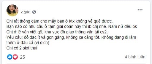 Những bạn trẻ TP.HCM hỗ trợ lẫn nhau khi sinh viên cùng trường phải nhượng ký túc xá thành khu cách ly - Ảnh 2.