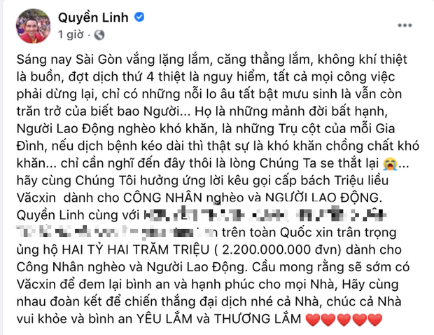 Ủng hộ hành động chống dịch ý nghĩa của MC Quyền Linh, NS Hồng Vân và Vân Dung lại bị “rước hoạ vào thân” - Ảnh 2.