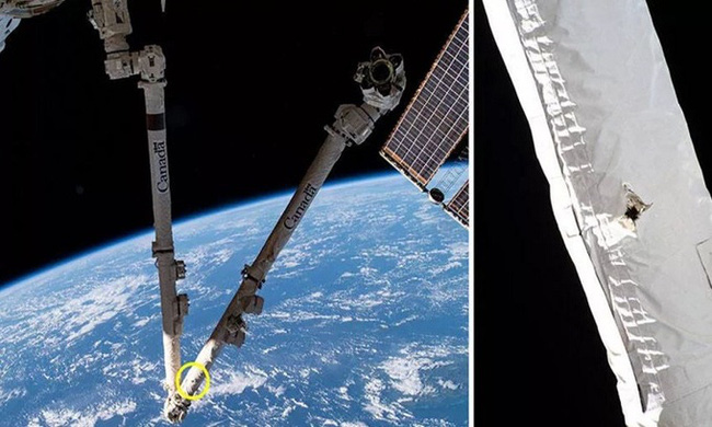 Rác thải vũ trụ va chạm làm thủng thiết bị của trạm ISS - Ảnh 1.