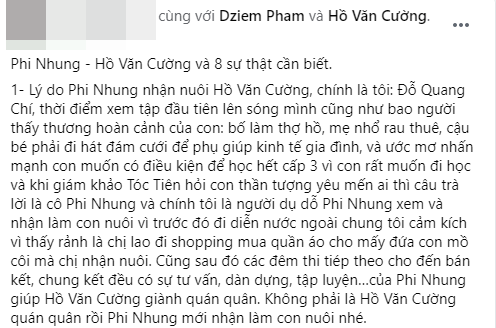 Quản lý Ngô Kiến Huy công khai bênh vực Phi Nhung: Làm gì có chuyện Hồ Văn Cường nhận show 50-70 triệu. Đừng đánh tráo khái niệm! - Ảnh 1.