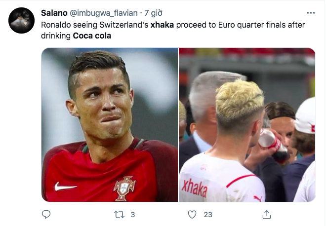Đội trưởng Thuỵ Sĩ giải khát bằng Coca Cola trước loạt luân lưu thắng Pháp, Ronaldo nằm yên cũng dính đạn - Ảnh 2.