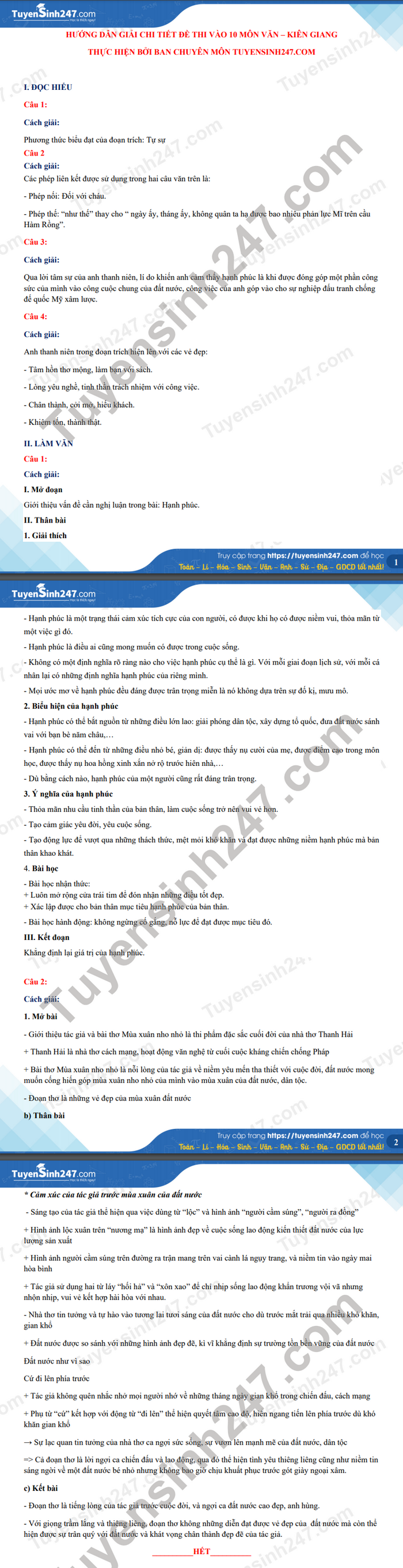 Đáp án đề thi môn Ngữ Văn vào lớp 10 của các tỉnh thành năm 2021 - Ảnh 3. Đáp án đề thi môn Ngữ Văn vào lớp 10 của các tỉnh thành năm 2021 - Ảnh 3.