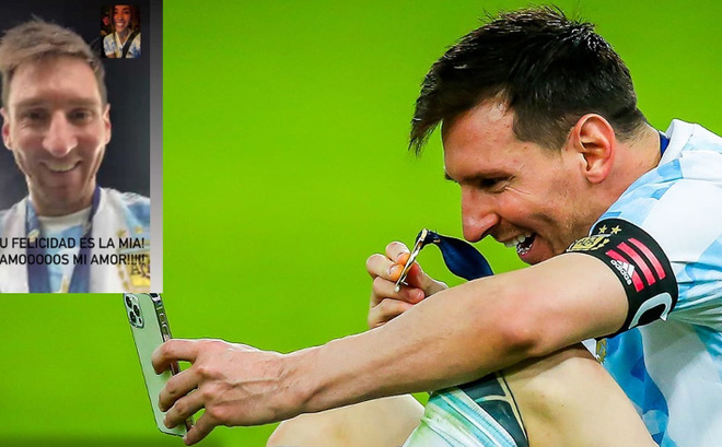 Khi Messi bước lên bục vinh quang, anh dùng điện thoại gì để gọi cho người thân - Ảnh 2.