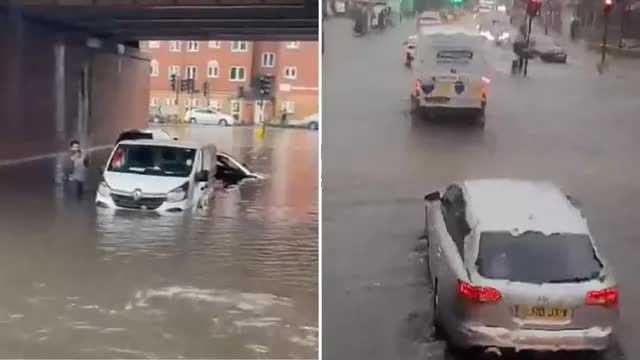 Ngập lụt nghiêm trọng ở thủ đô nước Anh, giao thông tại London vỡ trận - Ảnh 1.
