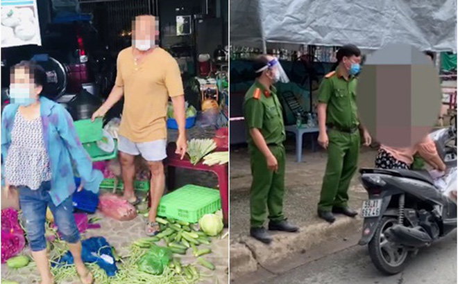 TP.HCM: Người phụ nữ lao thẳng xe qua chốt kiểm dịch COVID-19 để kiếm con, 2 vợ chồng bán rau ngay vỉa hè - Ảnh 1.