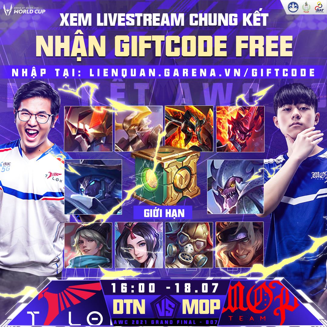 Liên Quân Mobile: Chung kết AWC 2021 sẽ có giftcode cực xịn, game thủ chắc chắn nhận FREE tướng và skin đẳng cấp - Ảnh 2. Liên Quân Mobile: Chung kết AWC 2021 sẽ có giftcode cực xịn, game thủ chắc chắn nhận FREE tướng và skin đẳng cấp - Ảnh 2.