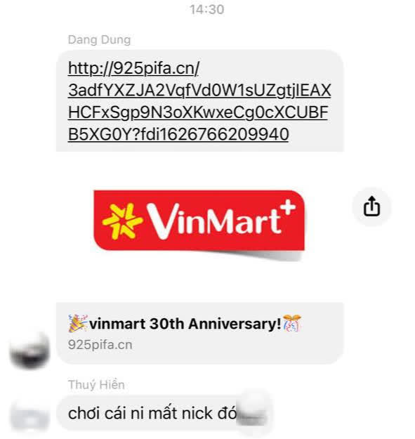 Cảnh báo chiêu trò spam link giả mạo VinMart khiến nhiều người mắc bẫy! - Ảnh 1.