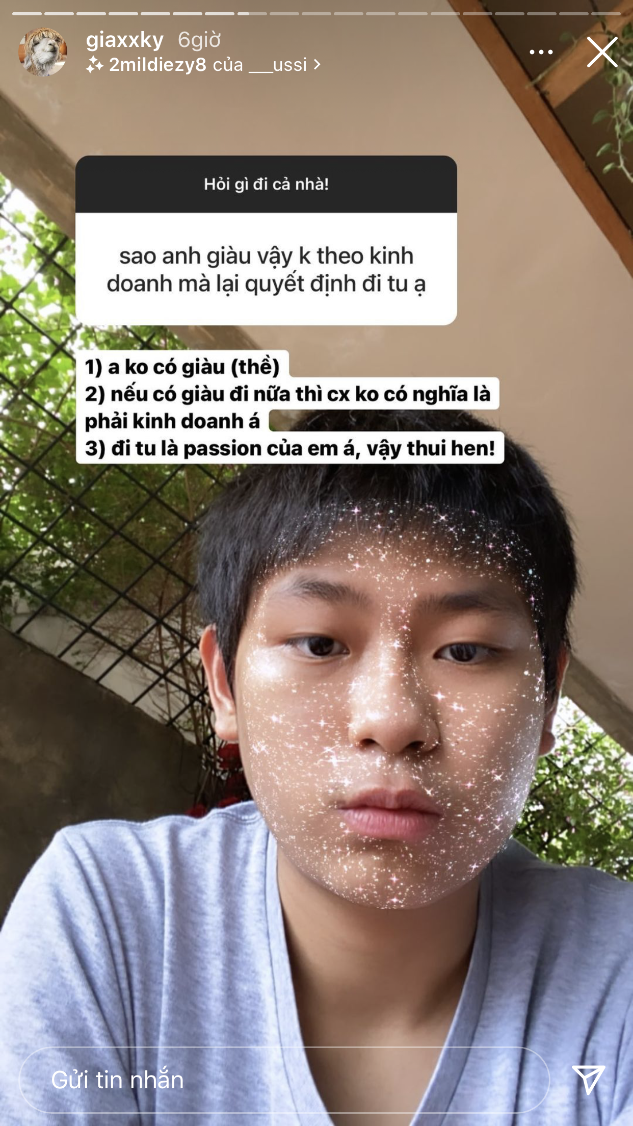Rich kid Gia Kỳ giải đáp tường tận khi fan thắc mắc tại sao giàu mà đi tu? - Ảnh 2. Rich kid Gia Kỳ giải đáp tường tận khi fan thắc mắc tại sao giàu mà đi tu? - Ảnh 2.
