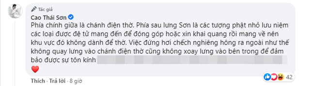 Cao Thái Sơn bị chỉ trích vì tư thế đứng phản cảm ở chùa, chính chủ lên tiếng giải thích có hợp lý? - Ảnh 4. Cao Thái Sơn bị chỉ trích vì tư thế đứng phản cảm ở chùa, chính chủ lên tiếng giải thích có hợp lý? - Ảnh 4.