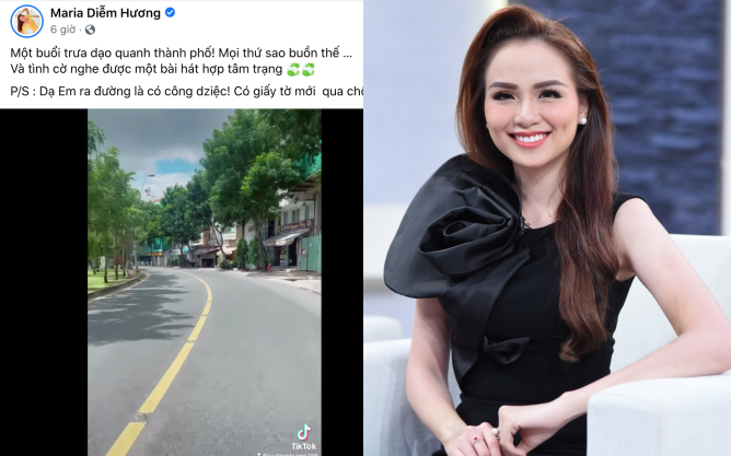 Hoa hậu Diễm Hương gây tranh cãi khi dạo quanh TP.HCM giữa lúc giãn cách xã hội theo Chỉ thị 16, lời giải thích có hợp lý?