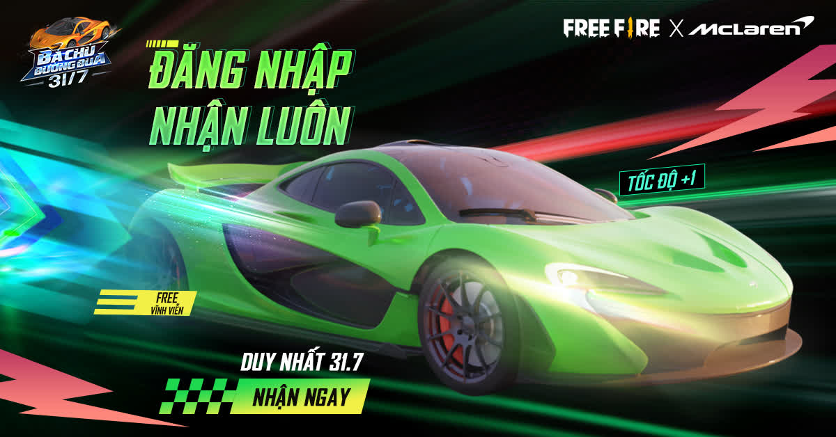 Game thủ Free Fire sẽ được nhận ngay quà độc quyền vĩnh viễn từ sự kiện mới với McLaren - Ảnh 1. Game thủ Free Fire sẽ được nhận ngay quà độc quyền vĩnh viễn từ sự kiện mới với McLaren - Ảnh 1.