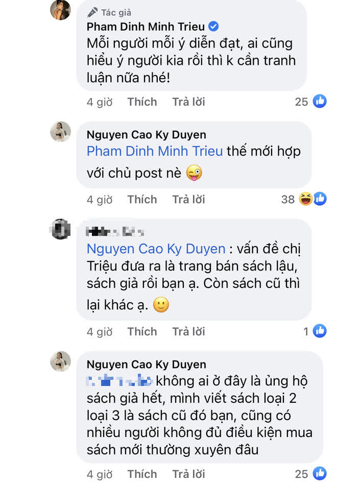 Minh Triệu đăng tâm thư lên án nạn bán sách lậu, Kỳ Duyên vào góp ý 1 câu mà gây nên cuộc “khẩu chiến” tưng bừng? - Ảnh 4.