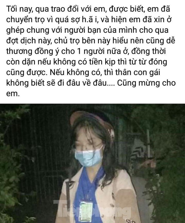 Thực hư tin nữ tình nguyện viên ở Bình Dương bị chủ trọ đuổi trong đêm - Ảnh 1.