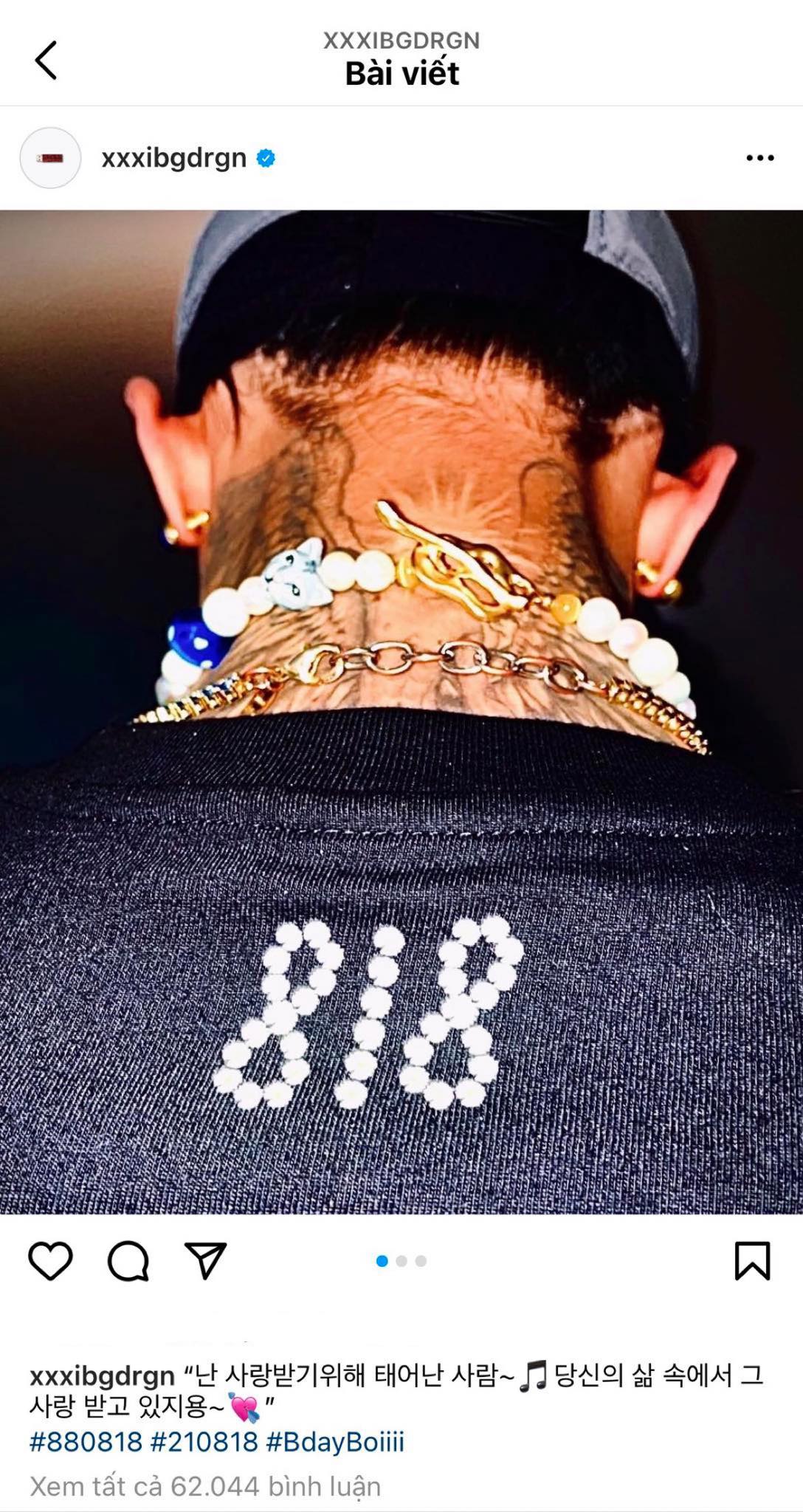 1 ng&agrave;y trước kỉ niệm 15 năm debut của BIGBANG v&agrave; cũng l&agrave; sinh nhật m&igrave;nh, G-Dragon đăng ảnh: &ldquo;T&ocirc;i vốn sinh ra để được y&ecirc;u thương!&rdquo; - Ảnh 1.