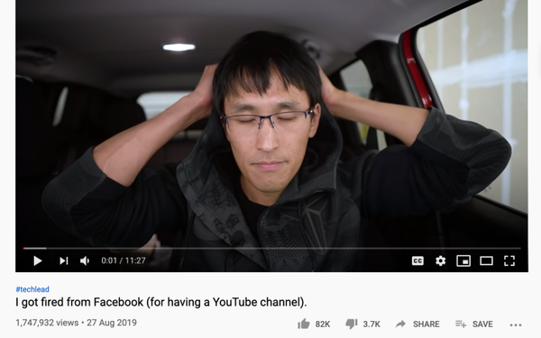 Ly hôn, bị cả Facebook và Google sa thải, YouTuber TechLead đã video hoá nỗi buồn mất việc và mất vợ thành hàng triệu USD mỗi năm như thế nào? - Ảnh 1.