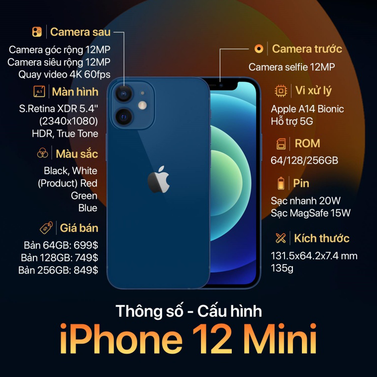 Chiếc iPhone 13 mini chắc chắn là sản phẩm smartphone đáng sở hữu nhất của Apple trong năm nay. Với kích thước nhỏ gọn đầy tiện lợi, bạn có thể dễ dàng cầm trên tay mà không gây mỏi, và với nhiều tính năng thông minh bên trong, bạn có thể làm mọi thứ một cách dễ dàng và thuận tiện.