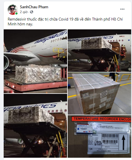L&ocirc; Remdesivir điều trị Covid-19 đầu ti&ecirc;n Vingroup nhập khẩu đ&atilde; về tới Th&agrave;nh phố Hồ Ch&iacute; Minh - Ảnh 1.
