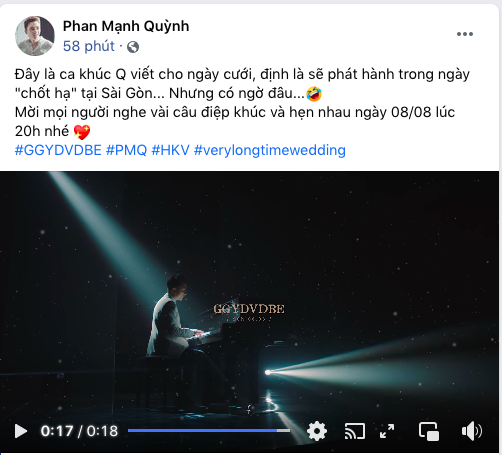 Phan Mạnh Quỳnh tung demo ca khúc dành riêng cho ngày cưới nhưng giờ mới ra mắt, bà xã có ngay phản ứng gây chú ý - Ảnh 2.