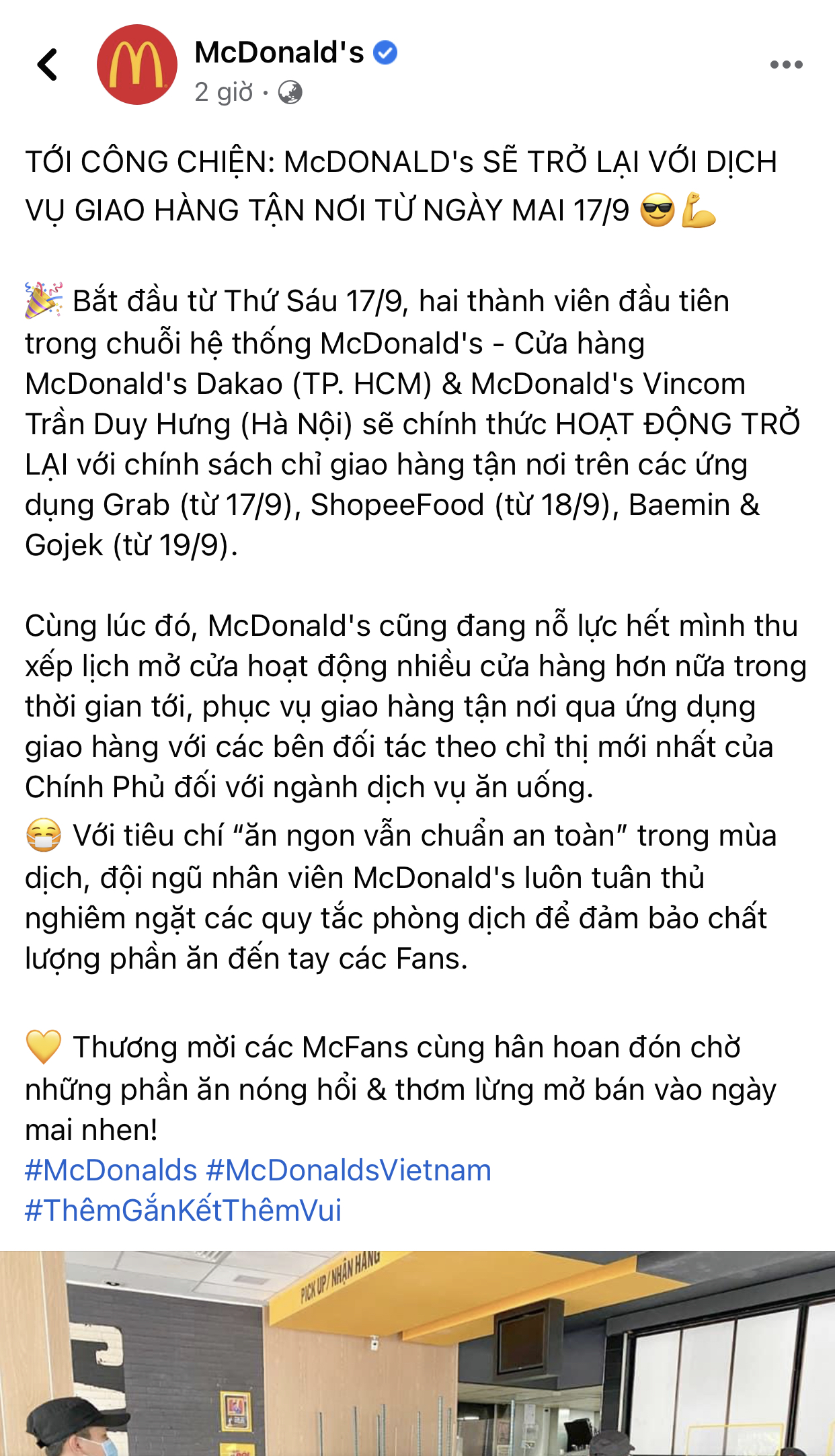 HOT: 10 hãng thức ăn nhanh đình đám nhất Việt Nam thông báo thời gian mở cửa trở lại, Sài Gòn có 2 nơi duy nhất comeback - Ảnh 2.