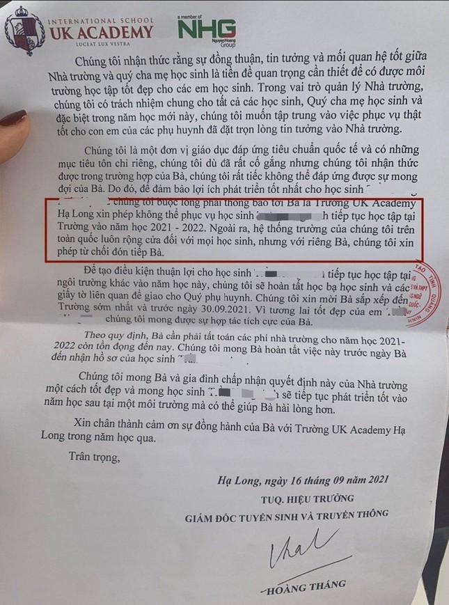 Học sinh bị đuổi học vì phụ huynh phản ánh trường Quốc tế kém chất lượng - Ảnh 5.