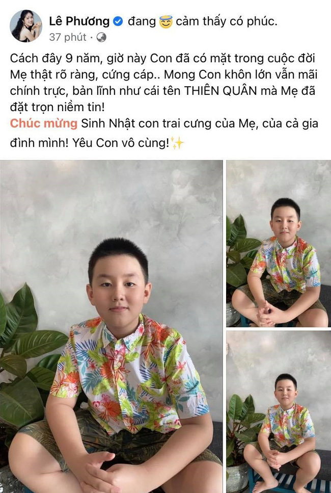 Lê Phương và chồng cũ Quách Ngọc Ngoan cùng làm điều đặc biệt này trong ngày con trai lên 9 tuổi? - Ảnh 2.