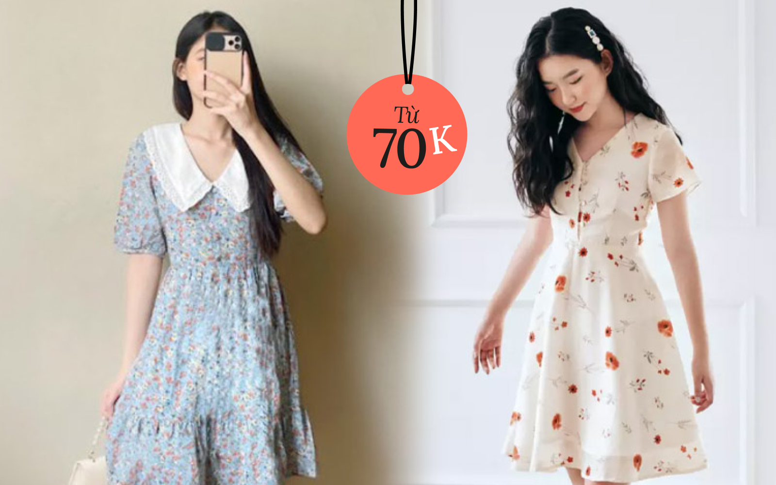 Bao nhiêu váy vóc xinh xắn sale mạnh chờ hội bánh bèo vào chốt đơn: Chân váy chưa đến 80k, váy hoa dưới 200k