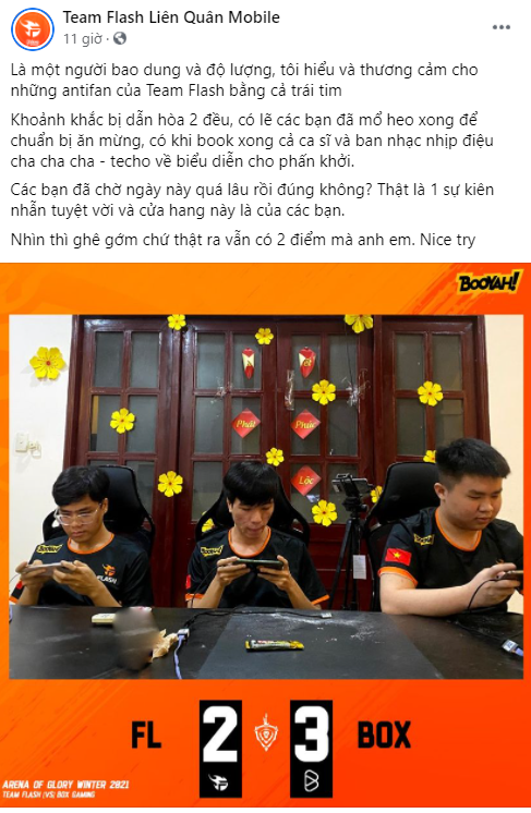 Team Flash xéo sắc gửi lời đến anti-fan, Gray cũng thách thức cộng đồng mạng sau trận thua BOX Gaming - Ảnh 2.