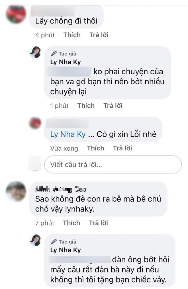 Bị hối th&uacute;c lấy chồng v&agrave; sinh con ở tuổi 39, L&yacute; Nh&atilde; Kỳ bức x&uacute;c ra mặt, đ&aacute;p trả 1 chọi 1 rồi thẳng tay xo&aacute; hết b&igrave;nh luận - Ảnh 4.