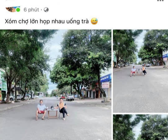 Bị phạt vì rủ nhau ra giữa đường uống trà, chụp ảnh đăng Facebook - Ảnh 1.