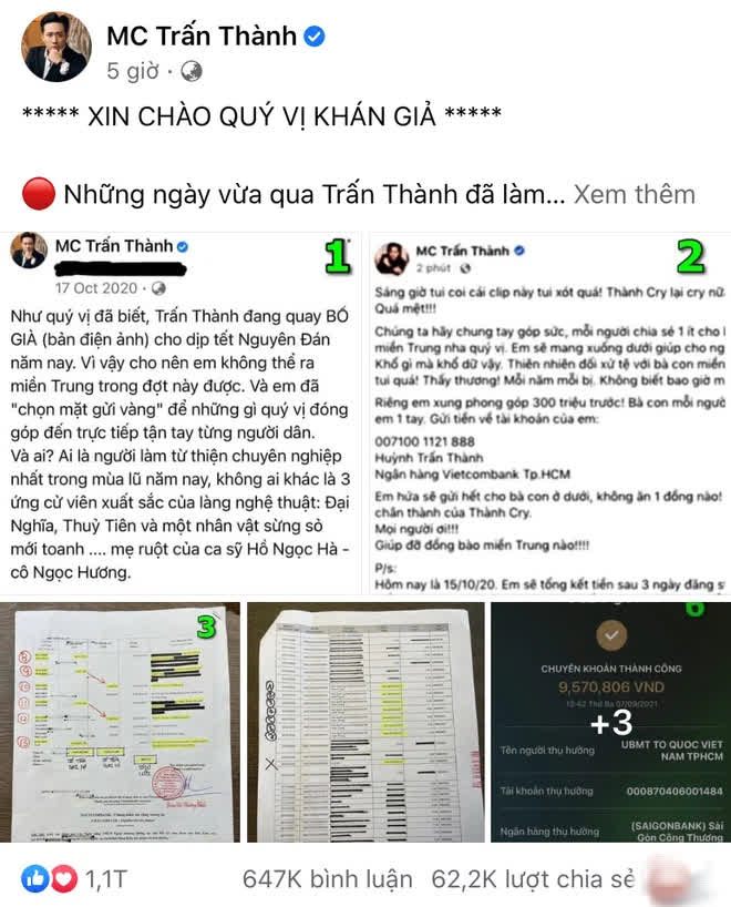 Netizen soi bằng được 1 chi tiết bất hợp lý trong sao kê, Trấn Thành lập tức lên tiếng: Coi kỹ giùm Thành! - Ảnh 5.