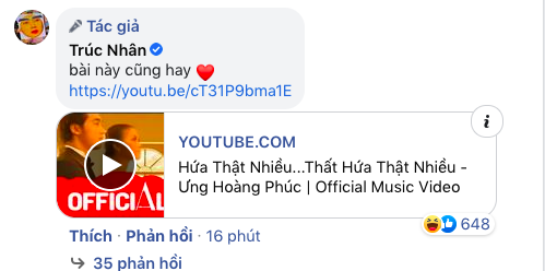 Tr&uacute;c Nh&acirc;n chỉ chia sẻ 1 đường link, 1 icon ẩn &yacute; nhưng đầy th&acirc;m thu&yacute; sau khi Trấn Th&agrave;nh c&ocirc;ng bố 1000 trang sao k&ecirc; - Ảnh 3.
