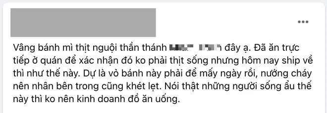 Mua bánh mì thịt sống nổi tiếng trên mạng rồi nhận về cục đá cháy đen, người bán vào tận bài phốt để cãi chem chẻm? - Ảnh 2.