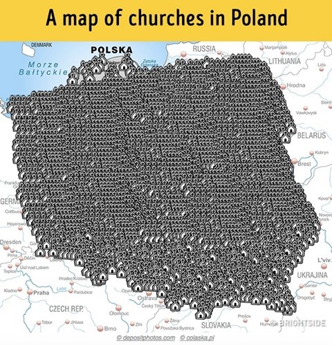 Sởn da gà với hằng hà sa số chấm đen trên bản đồ đất nước Ba Lan, biết được sự thật dân mạng ai cũng sốc nặng - Ảnh 2.