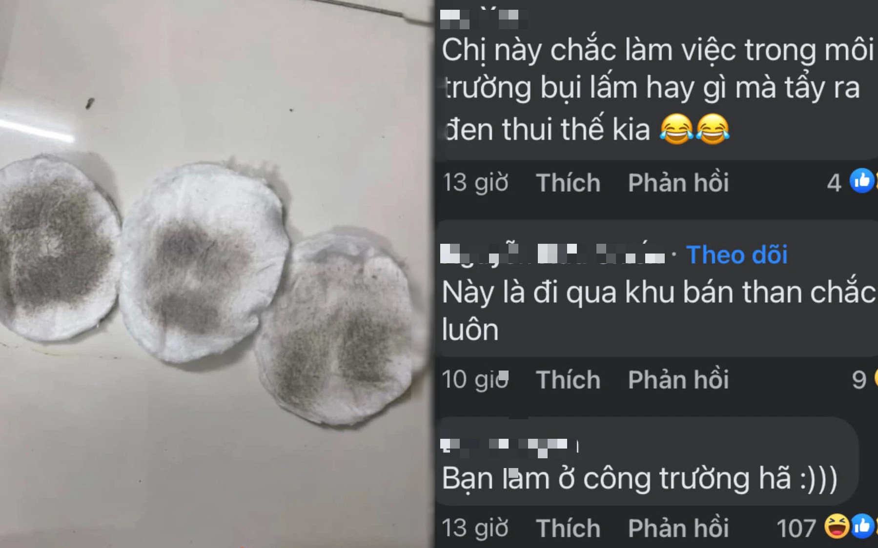 Cô gái mếu máo vì tẩy trang mà miếng bông đen ngòm, netizen liền phán 1 câu nghe mà thấy sợ!