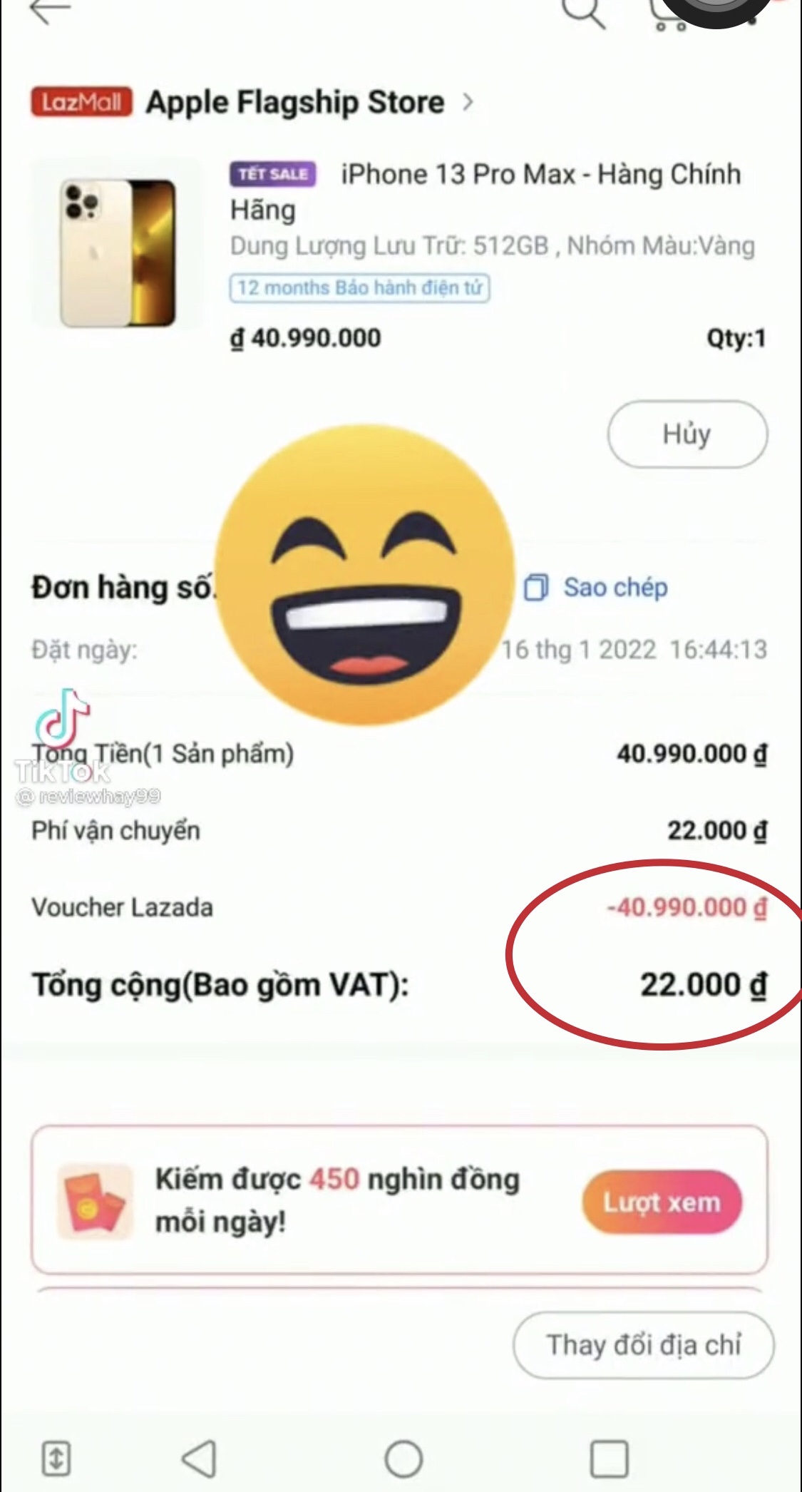 Săn trúng iPhone 13 Pro Max trên sàn TMĐT với giá 22k, thanh niên thót tim hồi hộp unbox khi nhận hàng: kết quả là... - Ảnh 1.