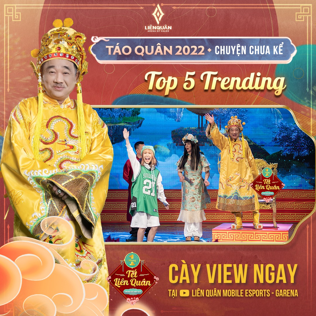 Sau 3 ngày công chiếu, Táo Quân - Chuyện Chưa Kể 2022 lọt top 5 trending YouTube  - Ảnh 1.