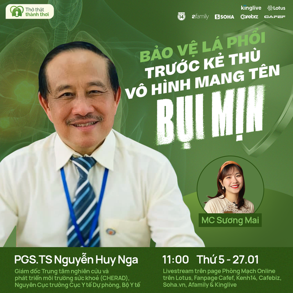 Mời độc giả đặt câu hỏi cho livestream Bảo vệ lá phổi trước kẻ thù vô hình mang tên bụi mịn - vì sức khỏe của chính mình và gia đình - Ảnh 1.