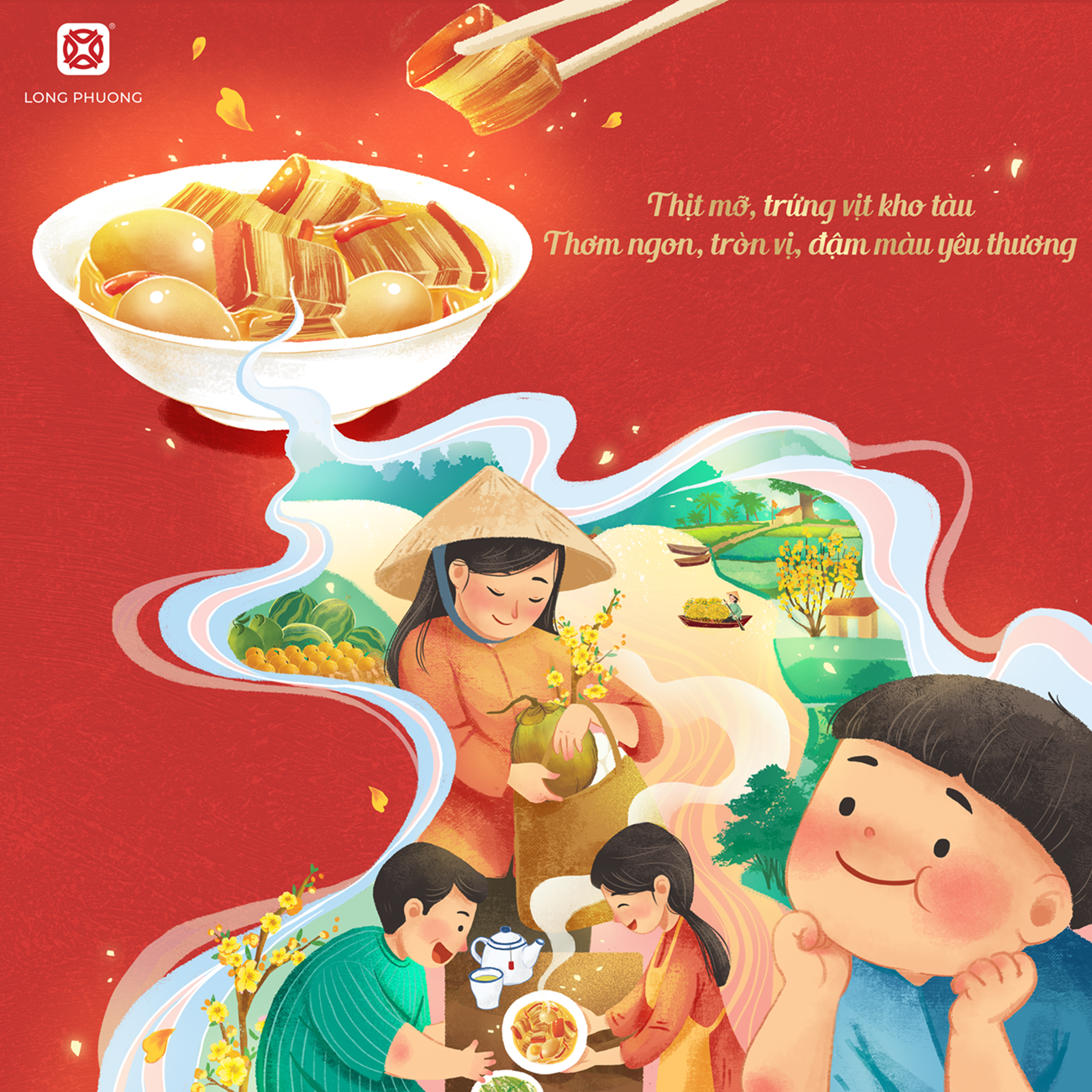 Có gì trong bộ tranh “Bày món Tết thân thương” của sứ Long Phương mà khiến cộng đồng mạng xôn xao thế? - Ảnh 2.