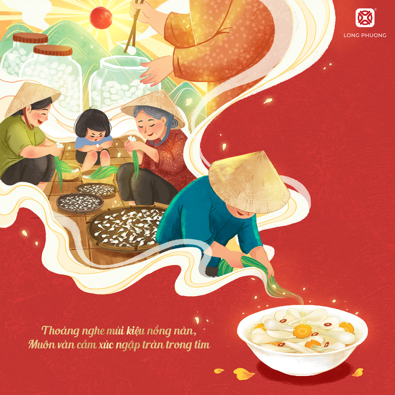 Có gì trong bộ tranh “Bày món Tết thân thương” của sứ Long Phương mà khiến cộng đồng mạng xôn xao thế? - Ảnh 3.