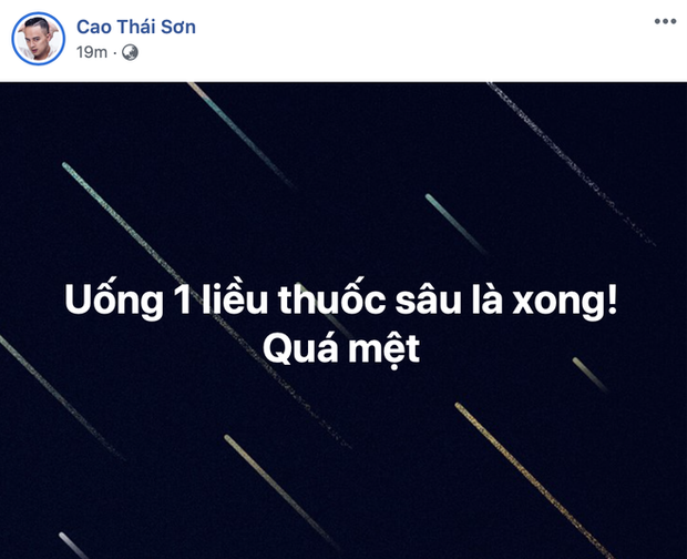 Cao Thái Sơn gặp chuyện gì mà liên tiếp đăng status tiêu cực: Lúc muốn tự tử, nay còn gây lo lắng hơn! - Ảnh 2.